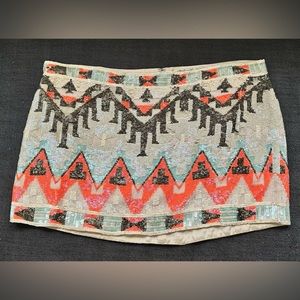 All Saints Spitalfields Sequins Mini Skirt, Size 12